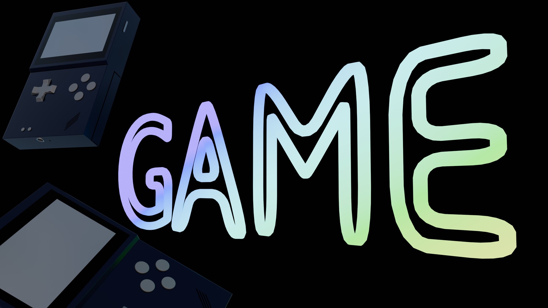 a classic game console reimagined in a dazzling neon rainbow